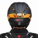 CASCO MOTO AXOR GP FIBRA DE CARBONO MATE ALERON DORADO