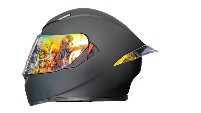 CASCO MOTO AXOR EX BIHR DORADO NEGRO MATE DOBLE VISOR Importaciones Pegaso