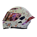 CASCO ABATIBLE HELLO KITTY CES HELMETS EX SOMAN BLANCO CON ROSADO