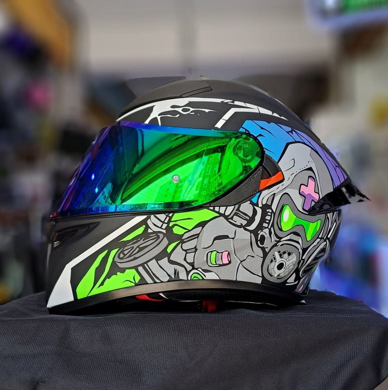 CASCO MOTO AXOR EX BIHR TOXIC POLARIZADO DOBLE VISOR