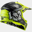 CASCO LS2 MX437 FAST MINI NIÑO EVO CRUSHER NEGRO AMARILLO