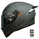 CASCO MOTO AXOR EX BIHR NEGRO MATE POLARIZADO DOBLE VISOR