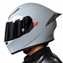 CASCO MOTO BIHR GRIS BRILLO DOBLE VISOR