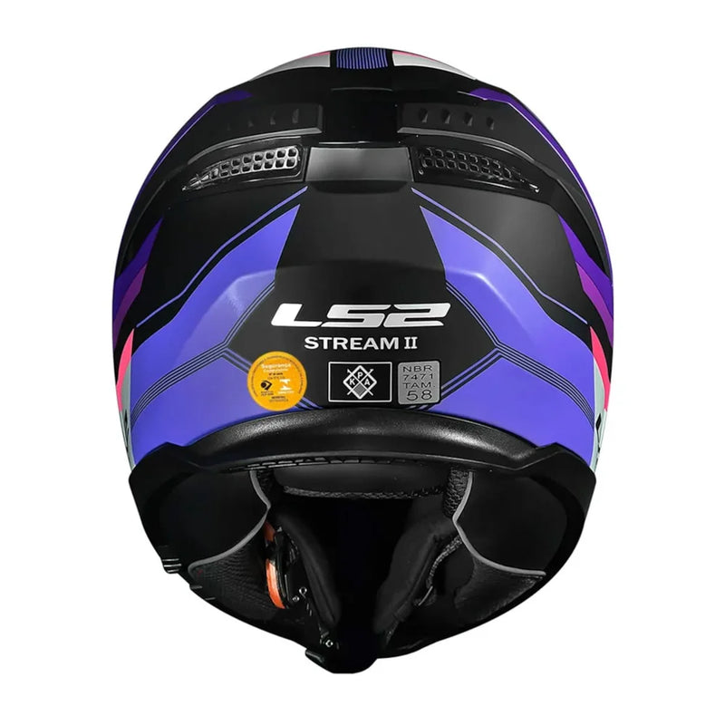 CASCO MOTO LS2 FF808 STREAM II VINTAGE LILA MORADO DAMA