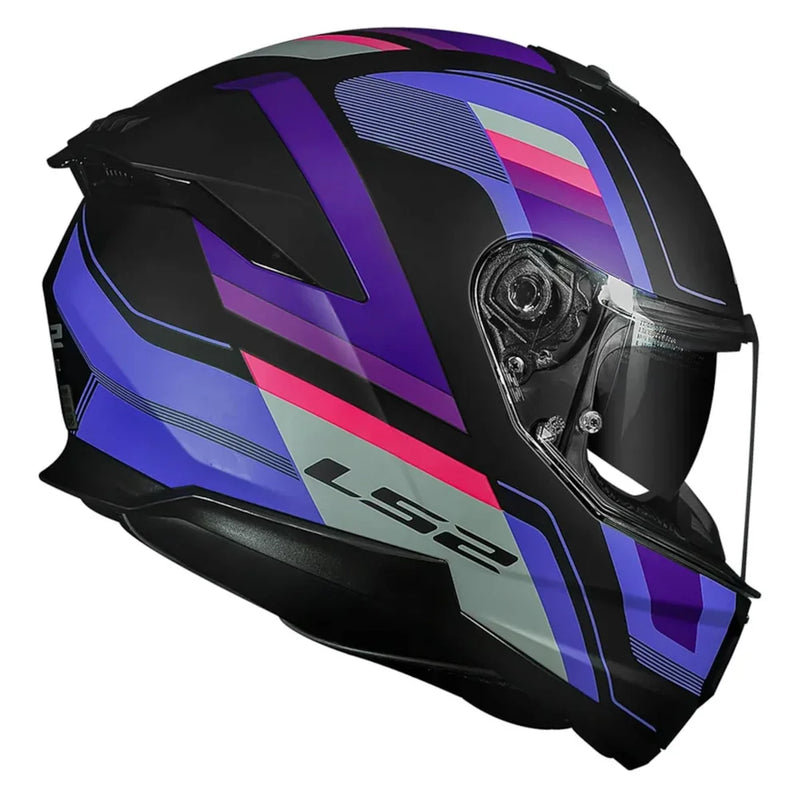 CASCO MOTO LS2 FF808 STREAM II VINTAGE LILA MORADO DAMA