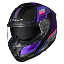 CASCO MOTO LS2 FF808 STREAM II VINTAGE LILA MORADO DAMA