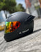 CASCO MOTO LS2 NS352 CON VISOR DIA Y NOCHE REVO ROJO NEGRO MATE