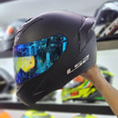 CASCO MOTO LS2 NS352 CON VISOR DIA Y NOCHE REVO AZUL NEGRO MATE