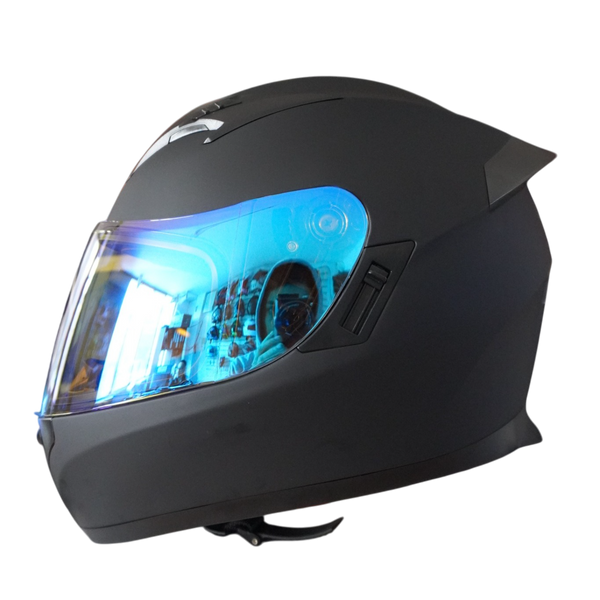 CASCO MOTO REVOX DOBLE VISOR DIA NOCHE DIURNO ECER DOT NEGRO MATE