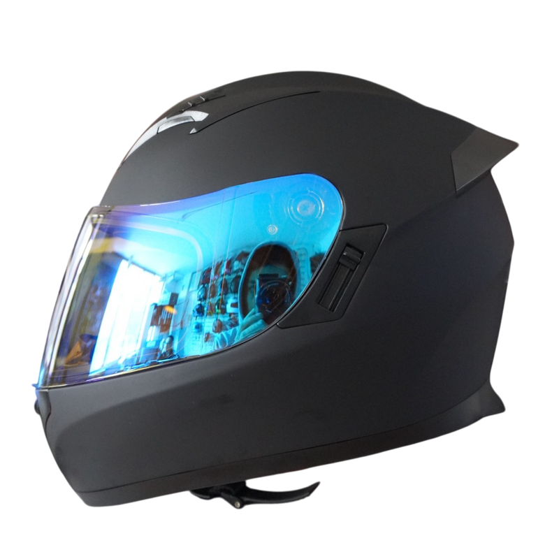 CASCO MOTO REVOX DOBLE VISOR DIA NOCHE DIURNO ECER DOT NEGRO MATE