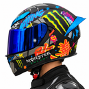 CASCO MOTO AXOR K5 NO BIHR MONSTER AZUL MATE DOBLE VISOR