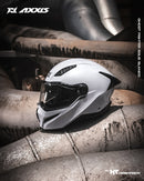CASCO ABATIBLE AXXIS GHOSTFIGHTER SOLIDO A0 BLANCO BRILLO