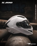 CASCO ABATIBLE AXXIS GHOSTFIGHTER SOLIDO A0 BLANCO BRILLO