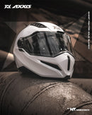 CASCO ABATIBLE AXXIS GHOSTFIGHTER SOLIDO A0 BLANCO BRILLO