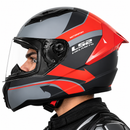 Casco Para Moto Ls2 Integral Vision Ff810 Gris Mate Rojo