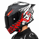 CASCO MOTO BIHR ANTIVENOM ROJO DOBLE VISOR