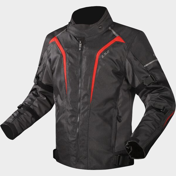 CASACA MOTO LS2 SEPANG NEGRO/ROJO OSCURO