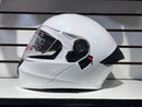 CASCO MOTO AXK ARTICULADO BLANCO CON LED