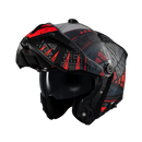 CASCO MOTO AXXIS BOHO B15 NEGRO ROJO MATE