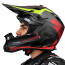 CASCO PARA MOTO CROSS CES NEGRO MATE/ NEON Y ROJO