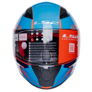 CASCO INTEGRAL LS2 FF353 DESTRIP AZUL NARANJA CELESTE