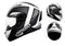 CASCO YOHE FF966 BLANCO NEGRO MATE