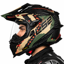 Casco para moto LS2 MX701 EXPLORER C EXTEND verde militar mate