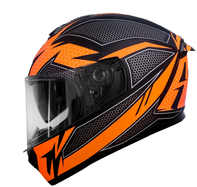 CASCO INTEGRAL JHM 802 ENVOLVE NARANJA NEGRO MATE