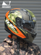 CASCO MOTO HJC KUME I70 NARANJA VERDE CAMUFLADO