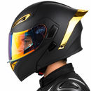 CASCO MOTO CES EX SOMAN ABATIBLE ZAFIRO DORADO