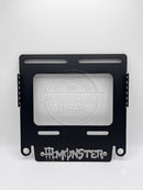 Porta Placa Para Moto MONSTER Universal NEGRO De Acero Inoxidable