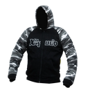 Polera con capucha para moto de hombre XKUDO BENDER camo/negro/ gris – CE