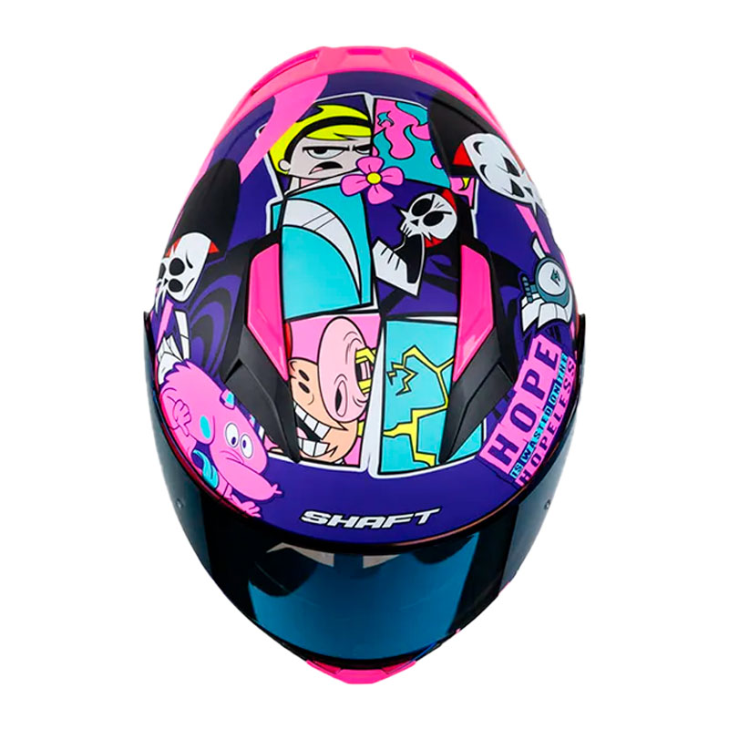 CASCO MOTO SHAFT SH-582 SP BILLY Y MANDY LILA MATE