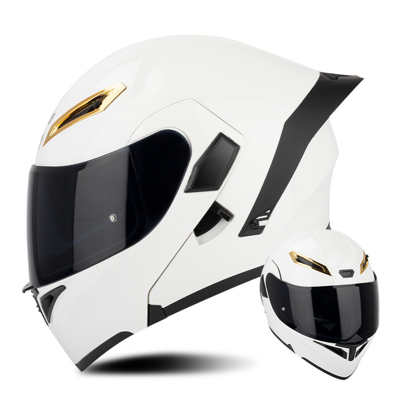 CASCO MOTO CES EX SOMAN BLANCO BRILLO ZAFIRO POLARIZADO