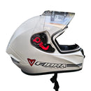 CASXO PARA MOTO INTEGRAL FIBRA V - GLOSS WHITE & BLACK