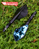 ESPEJOS DE ALUMINIO PARA MOTO UNIVERSALES NEGRO