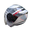 CASCO PARA MOTO ABIERTO FIBRA S.T.S ONEBIT WHITE BLACK RED