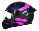 Casco Para Moto Ls2 Integral Vision Ff810 Azul Rosa Mate