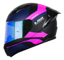 Casco Moto Ls2 Integral Vision Ff810 Azul Rosa Visor Diurno