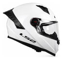 Casco Ls2 Cosmos Blanco Brillo Escarchado Visor Trasparente