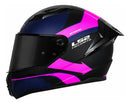 Casco Moto Ls2 Integral Vision Ff810 Azul Rosa Polarizado