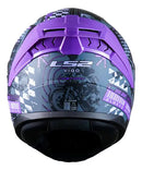 Casco Moto Ls2 Integral History Ff810 Lila Mate Polarizado