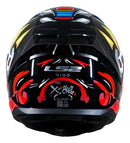 Casco Moto Ls2 Ff810 X-kull Negro Rojo Brillo Visor Diurno