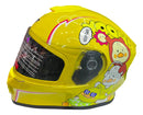 Casco Moto Bk Integral Amarillo Brillante Niño/a