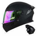 Casco Moto Abatible Revo Purple Doble Visor Ecer2206
