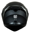 Casco Moto Abatible Negro Mate Transparente