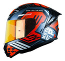 Casco Moto Ls2 Ff810 Kedou Rojo Negro Visor Revo Rojo Diurno
