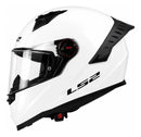 Casco Ls2 Cosmos Blanco Brillo Escarchado Visor Trasparente