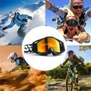 Goglesss Motocross Gafas De Esquí Tacticos Anti Niebla Lente Dorado Armazón Negro