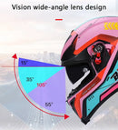 CASCO MOTO BIHR ROSA VERDE MATE DOBLE CERTIFICADO